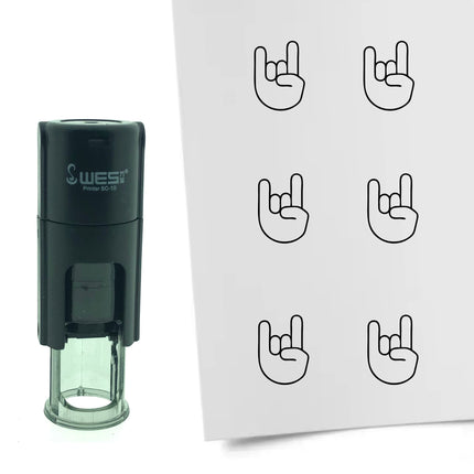 Tampon encreur signe des cornes - Ø10 mm