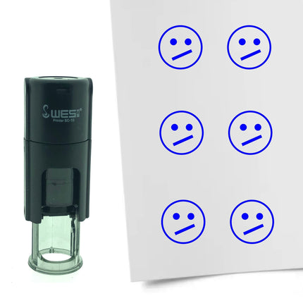 Tampon encreur smiley bizarre - Ø10 mm