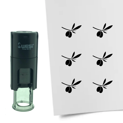 Tampon encreur branche d'olivier - Ø10 mm