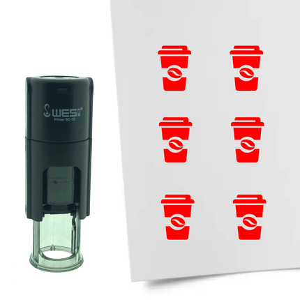 Tampon encreur café - Ø10 mm