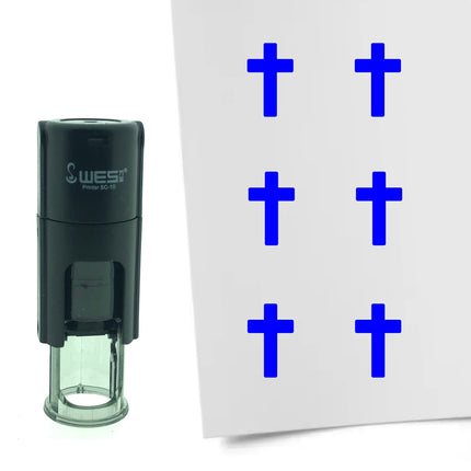 Tampon encreur croix chrétienne - Ø10 mm