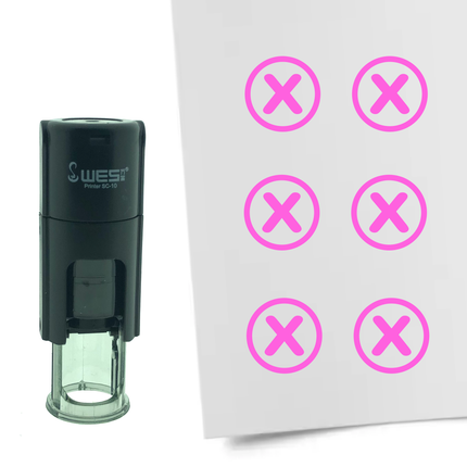 Tampon encreur croix - Ø10 mm