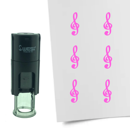 Tampon encreur clé de sol - Ø10 mm