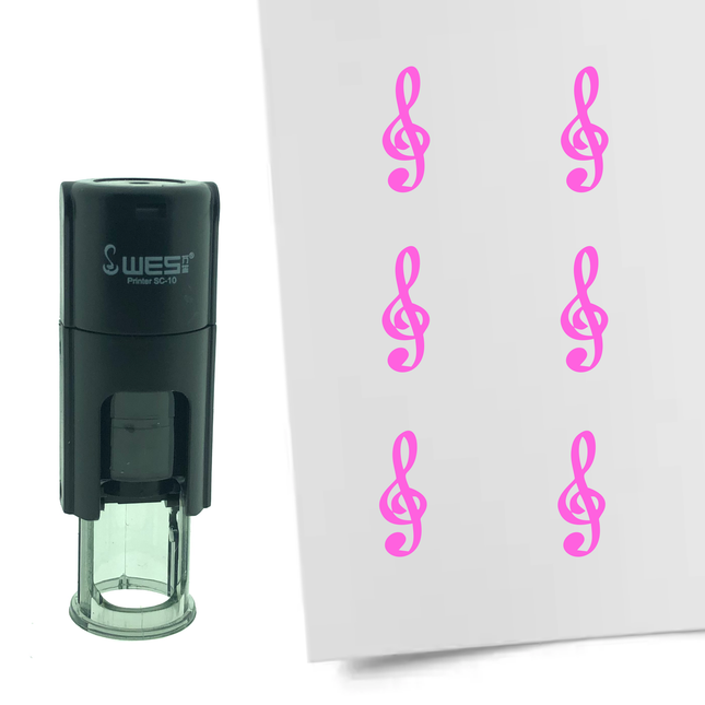Tampon encreur clé de sol - Ø10 mm