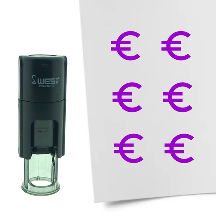 Tampon encreur symbole euro - Ø10 mm
