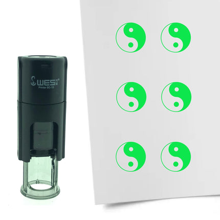 Tampon encreur ying et yang - Ø10 mm