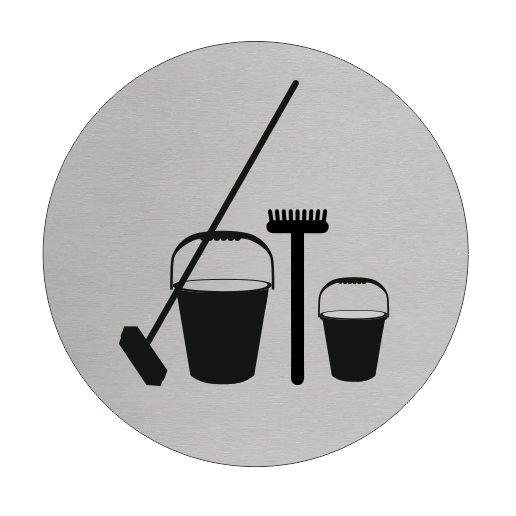 Plaque de porte local de ménage - aluminium - Ø75 mm