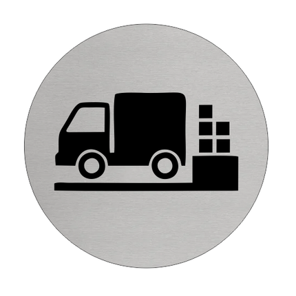 Plaque de porte expédition - aluminium - Ø75 mm