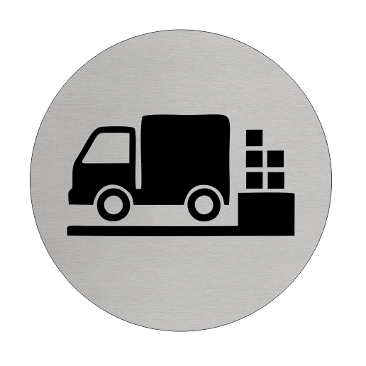 Plaque de porte expédition - aluminium - Ø75 mm