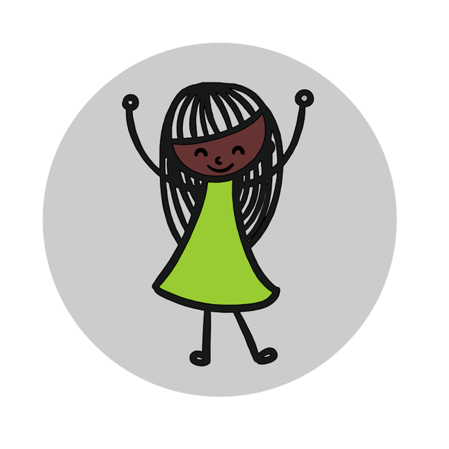 Plaque de porte de toilettes fille colorée - aluminium - Ø75 mm