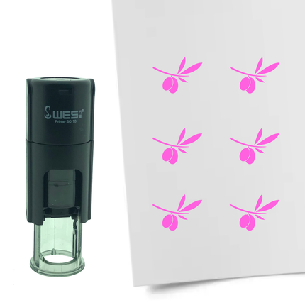 Tampon encreur branche d'olivier - Ø10 mm
