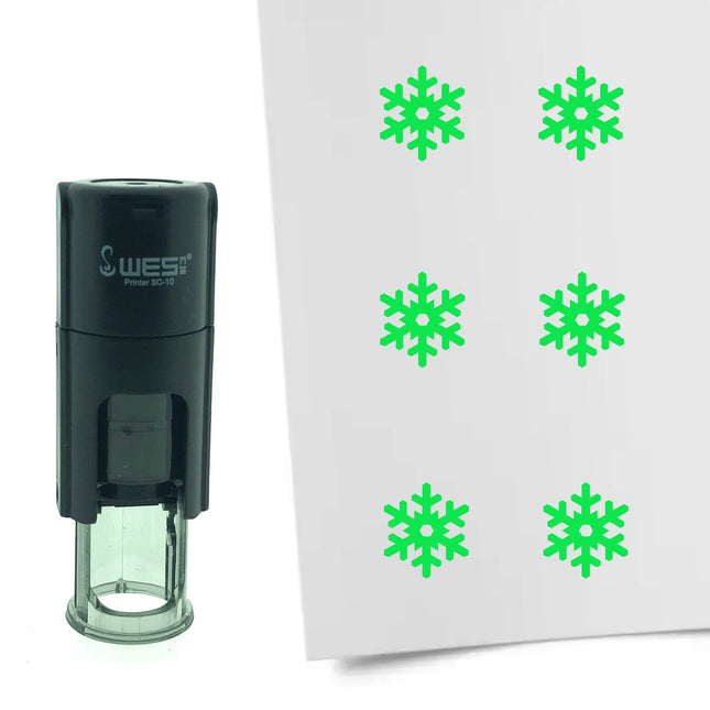 Tampon encreur flocon de neige - Ø10 mm
