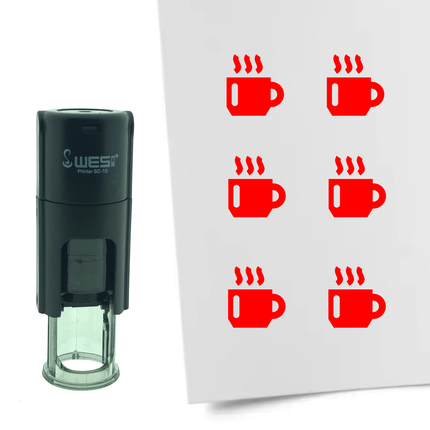 Tampon encreur tasse de café - Ø10 mm