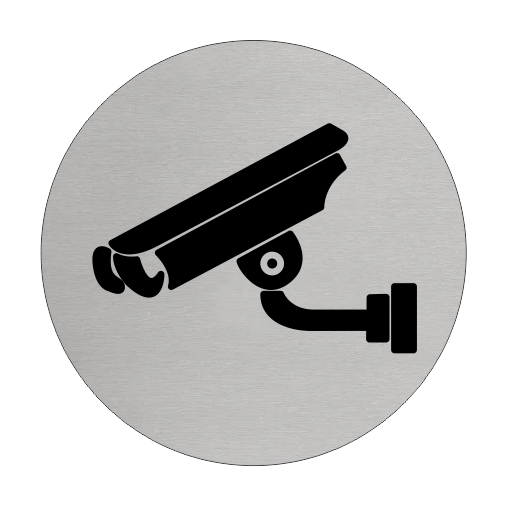Plaque de porte vidéo-surveillance - aluminium - Ø75 mm