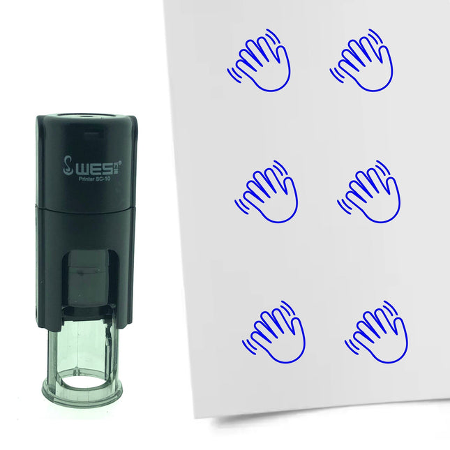 Tampon encreur main qui fait un salut - Ø10 mm