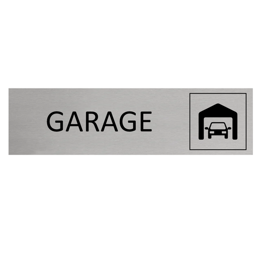 Plaque de porte Garage -  aluminium - 165 x 45 mm