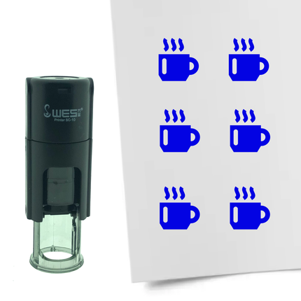 Tampon encreur tasse de café - Ø10 mm