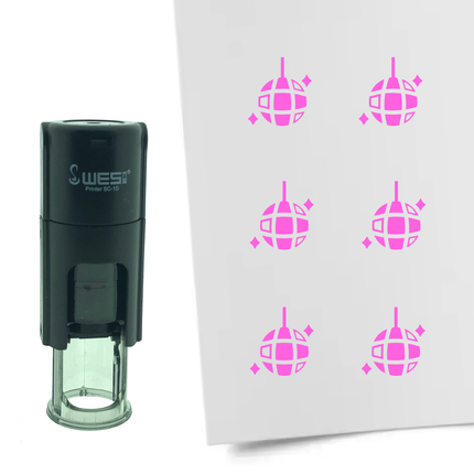 Tampon encreur boule à facette - Ø10 mm
