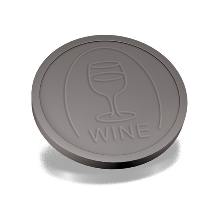 Jetons pour buvette verre de vin en relief - Ø29 mm - 250 pièces