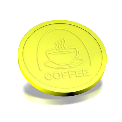 Jetons pour buvette café en relief - Ø29 mm - 250 pièces