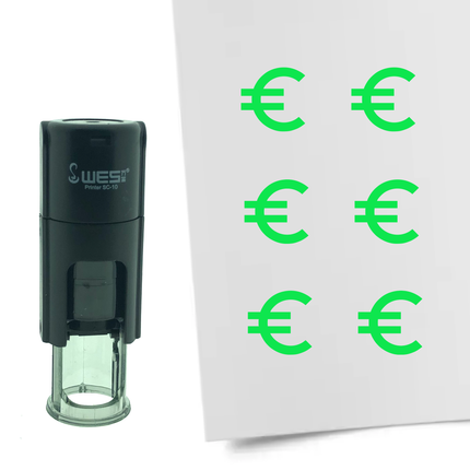 Tampon encreur symbole euro - Ø10 mm