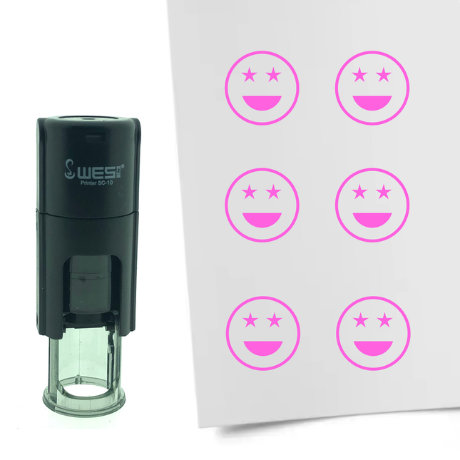 Tampon encreur smiley fier - Ø10 mm