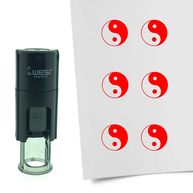 Tampon encreur ying et yang - Ø10 mm