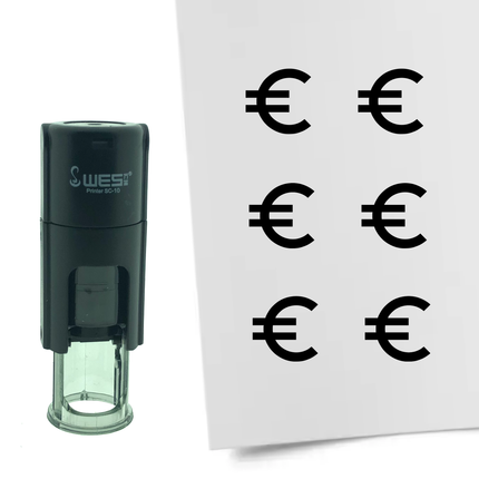 Tampon encreur symbole euro - Ø10 mm