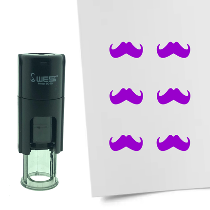 Tampon encreur moustache - Ø10 mm
