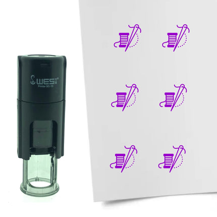 Tampon encreur aiguille et fil - Ø10 mm