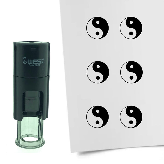 Tampon encreur ying et yang - Ø10 mm