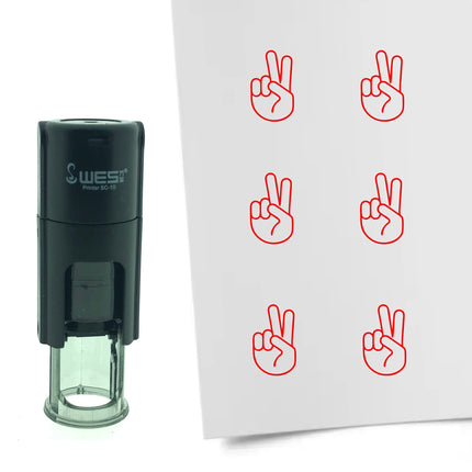 Tampon encreur smiley peace - Ø10 mm