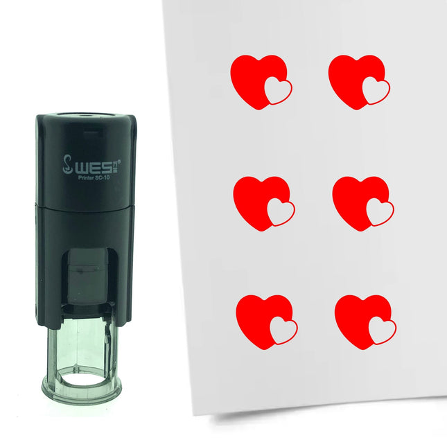 Tampon encreur cœurs - Ø10 mm