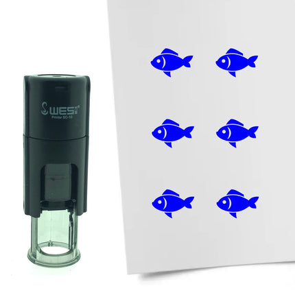 Tampon encreur poisson - Ø10 mm