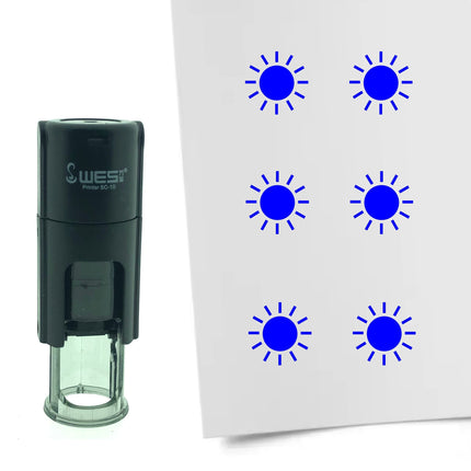 Tampon encreur soleil - Ø10 mm