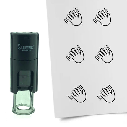 Tampon encreur main qui fait un salut - Ø10 mm