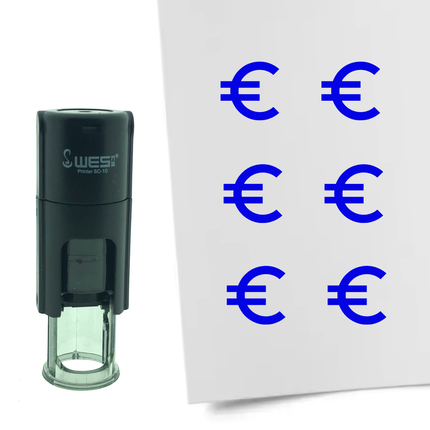 Tampon encreur symbole euro - Ø10 mm