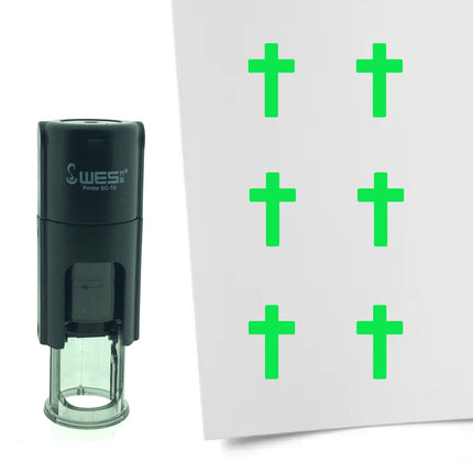 Tampon encreur croix chrétienne - Ø10 mm