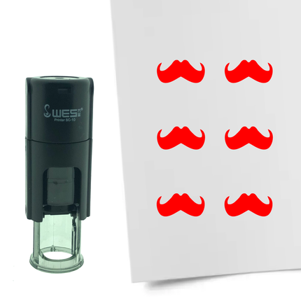 Tampon encreur moustache - Ø10 mm