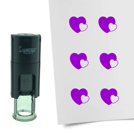 Tampon encreur cœurs - Ø10 mm