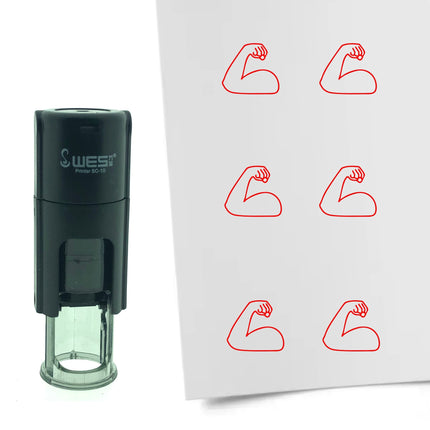 Tampon encreur smiley biceps - Ø10 mm
