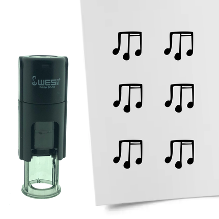 Tampon encreur note de musique - Ø10 mm