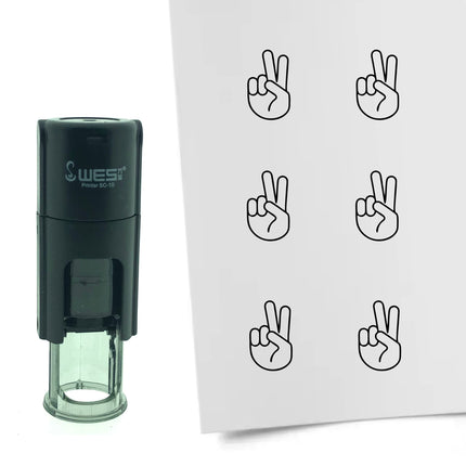 Tampon encreur smiley peace - Ø10 mm