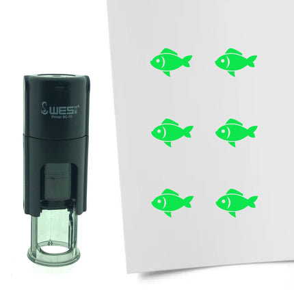 Tampon encreur poisson - Ø10 mm