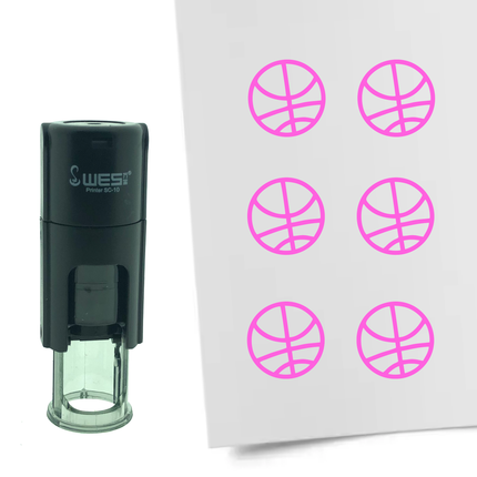 Tampon encreur ballon de basket - Ø10 mm