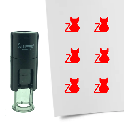 Tampon encreur chat - Ø10 mm