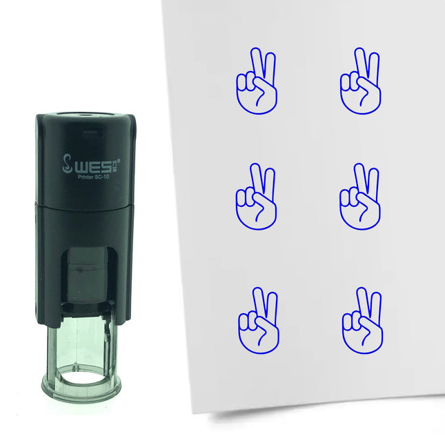 Tampon encreur smiley peace - Ø10 mm