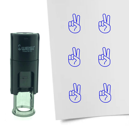 Tampon encreur smiley peace - Ø10 mm