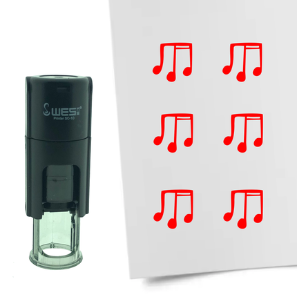 Tampon encreur note de musique - Ø10 mm