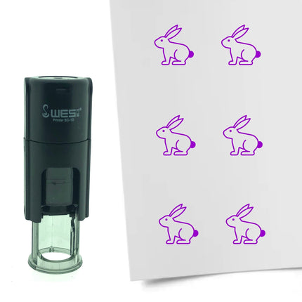 Tampon encreur lapin de Pâques - Ø10 mm